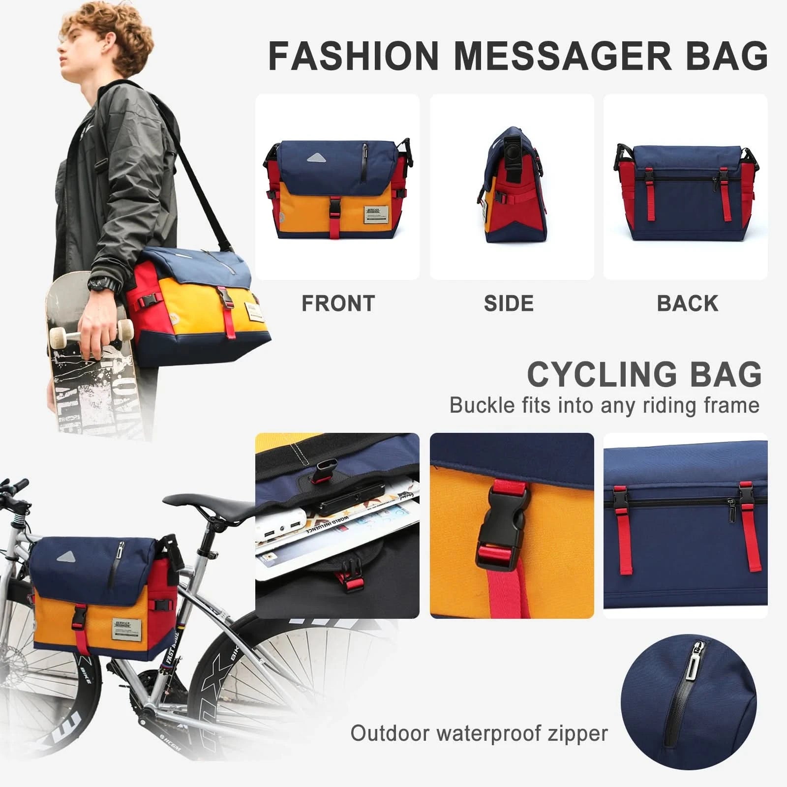 Men's Shoulder Bag Casual Waist Bag Phone Money Chest Bag Messenger Bag Cycling School Fanny Packs Mailman Bags Bolsa Masculina - M & M Global