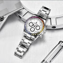 2023 PAGANI DESIGN New Rainbow Bezel Sport Watch Men Quartz Stainless Steel 100MWaterproof Mens Watch VK63 Sapphire Chronograph - M & M Global