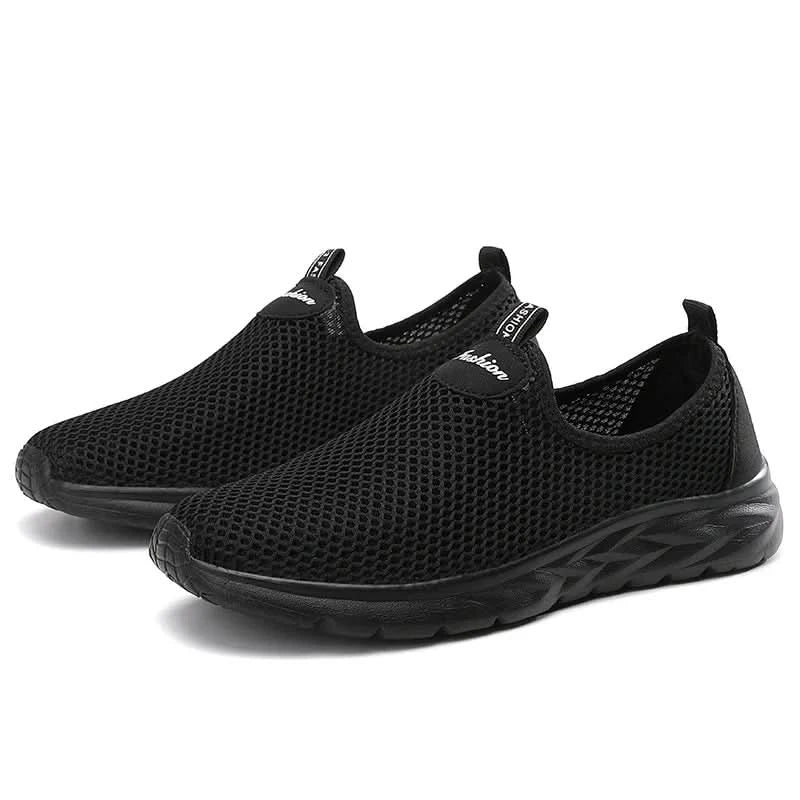 YRZL Mesh Loafers Men Casual Shoes Summer Lightweight Outdoor Male Walking Shoes Anti-slip Comfortable Slip on Loafers for Men - M & M Global