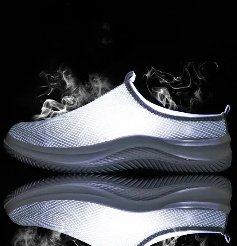 Men's Sneakers Comfortable Lightweight Soft Half Slipper Flat Running Shoes Outdoor Casual Sports Shoes Man Shoes - M & M Global