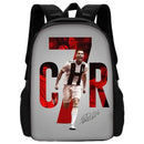 pcs set Football CR7 Star Child School Backpack with Lunch Bags Pencil Bags School Bags for R-Ronaldos Boys Girls Best Gift - M & M Global