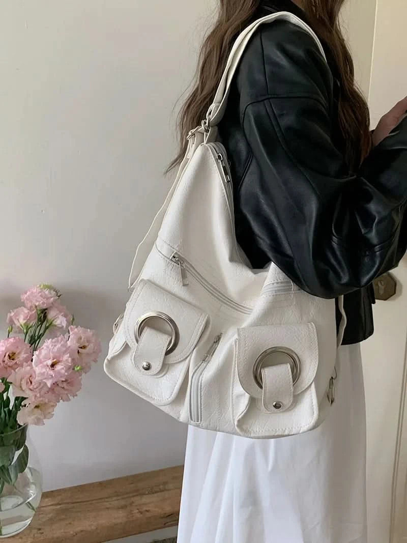 Vintage Women's Bag Leather Multifunctional Shoulder Bag Fashion Ladies Backpack Waterproof Wearable Square Backpacks - M & M Global