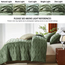 solid color cut flower craft Comforter sets, breathable, 100% microfiber, 1 quilt + 2 pillows, all seasons, machine washable.