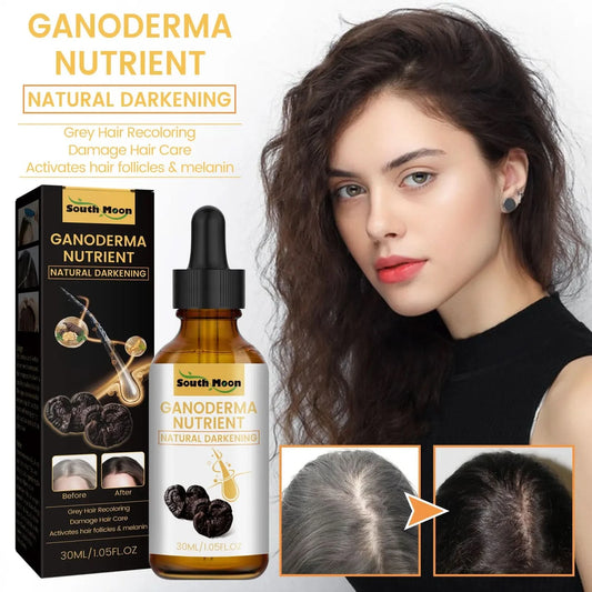 Reying Hair, Hair Darkening , Organic Ganoderma Nutrient Hair Reverse 30ML Black Ganoderma nourishes hair and strengthens it - M & M Global
