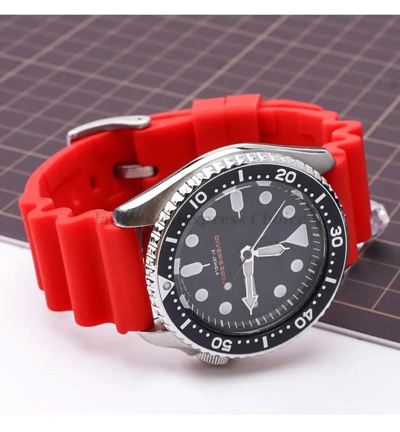 Silicone Watch Band 20mm 22mm For Rolex SUBMARINER Waterproof Diving Bracelet For Citizen For Seiko SKX007 SRP777J1 Sports Strap - M & M Global