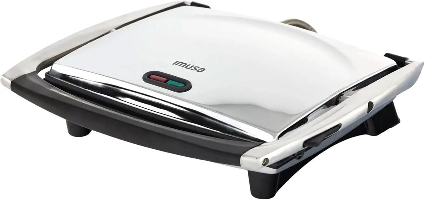 12"x 10" Inches Stainless Steel Panini Press Sandwich Maker With Ceramic Nonstick Plates - M & M Global