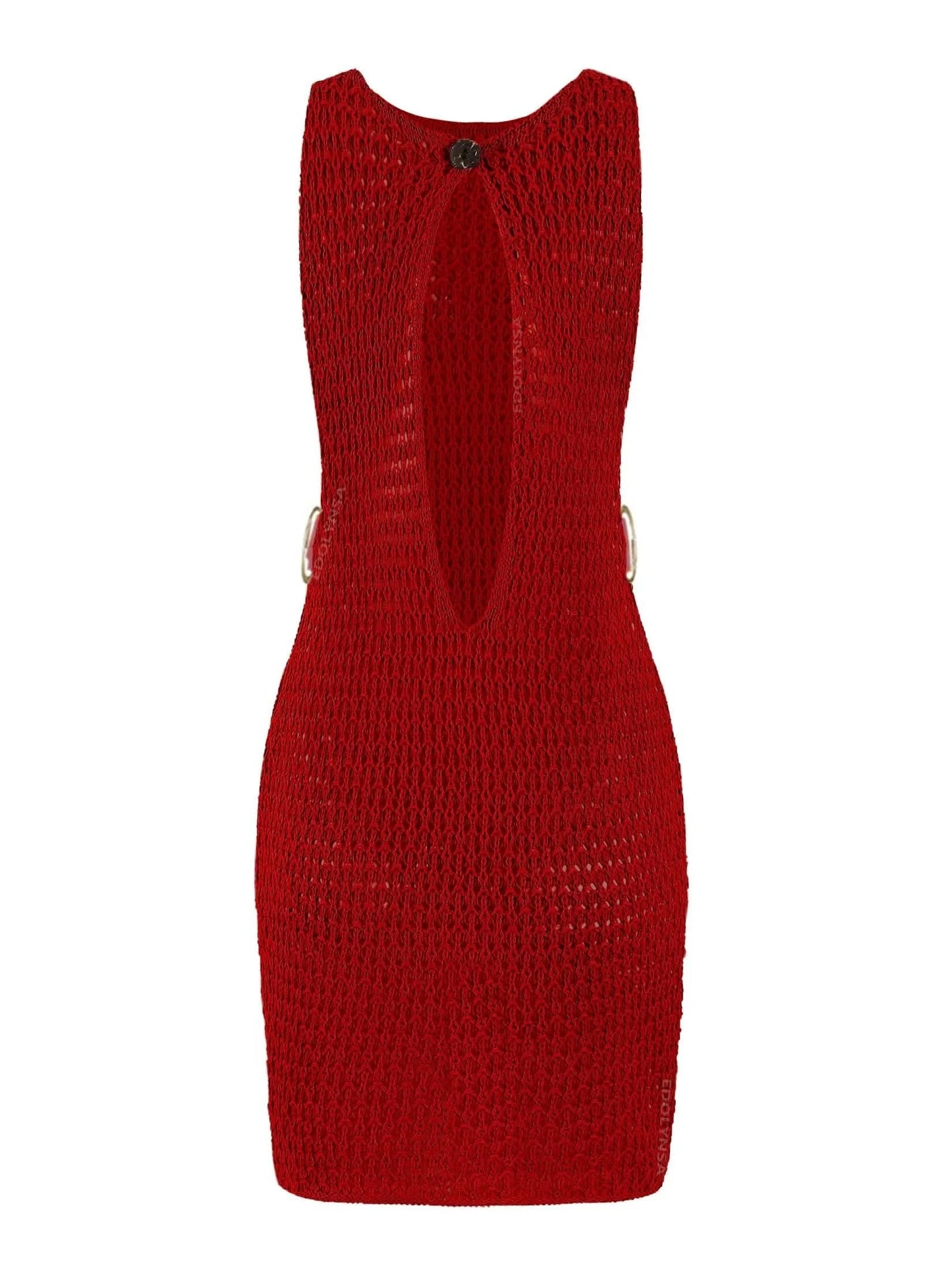 2024 Summer Sexy One Neck Cut Out Circle Decoration Corset Slim Beach Mini Dress Women Seaside Beachwear Swimwear Cover Up A2796 - M & M Global