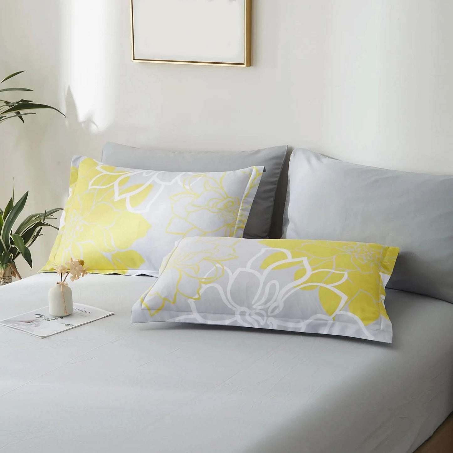 Yellow and gray patterned pillows on a bed in a bedroom setting.
uxury cozy bedding set online
warm textured comforter set King/Queen

Green Plant Bedding

Botanical Quilt Set
Nature Print Bedding

5 Piece Bedding Set

7 Piece Bedding Set

Soft Microfiber Quilt

Breathable Bedding Set
