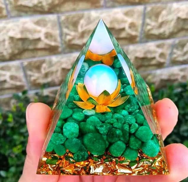 Pyramid Decoration Natural Crystal Gravel Energy Tower - M & M Global
