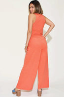 Basic Bae Full Size Ribbed Tank and Wide Leg Pants Set - M & M Global