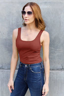 Basic Bae Full Size Square Neck Wide Strap Tank - M & M Global