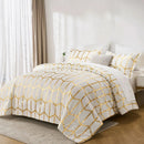 Bed with gold geometric patterned comforter and pillows in a bright 
bedroom.
Comfora Cozy Bedding Set
sage green bedding
white bedding set
comforter set queen
floral duvet cover
Comfora Cozy Bedding Set
plush comforter set cozy pack
ultra-soft all-season comforter and shams
luxury cozy bedding set online
warm textured comforter set King/Queen

Green Plant Bedding


Botanical Quilt Set


Nature Print Bedding


5 Piece Bedding Set

7 Piece Bedding Set
