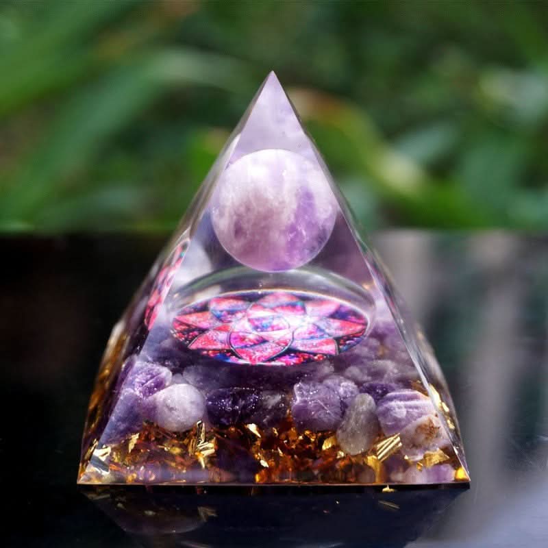 Pyramid Decoration Natural Crystal Gravel Energy Tower - M & M Global