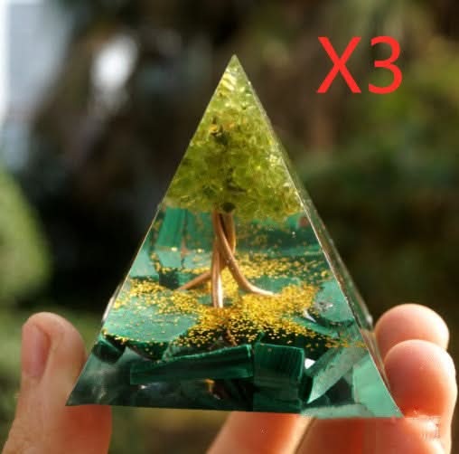 Pyramid Decoration Natural Crystal Gravel Energy Tower - M & M Global