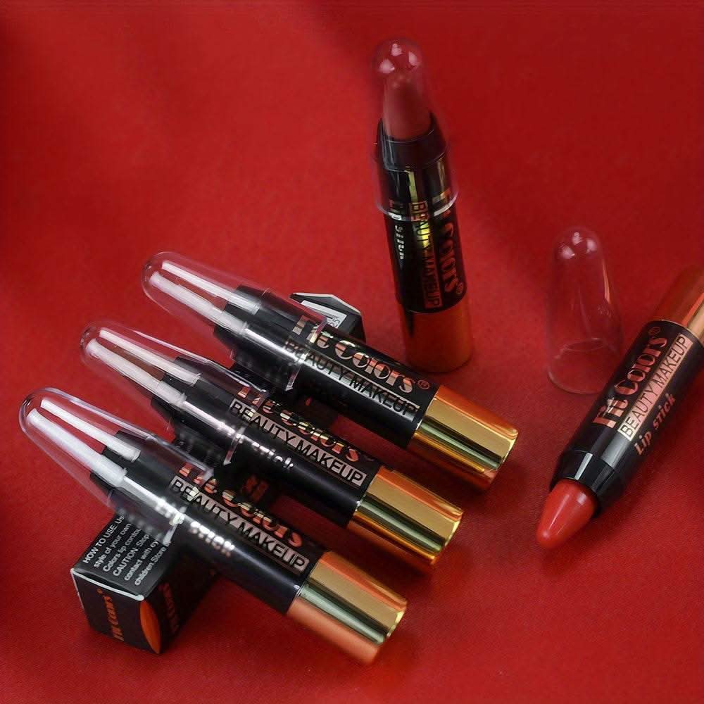 6pcs/set Creamy Long-lasting Lipstick, Matte Waterproof Non-stick Cup Automatic Lipstick Pen, Easter Holiday Party Gift - M & M Global