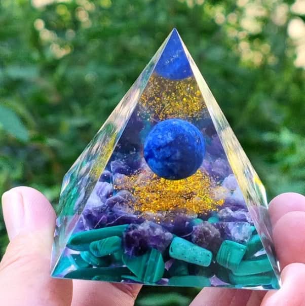 Pyramid Decoration Natural Crystal Gravel Energy Tower - M & M Global