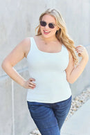Basic Bae Full Size Square Neck Wide Strap Tank - M & M Global