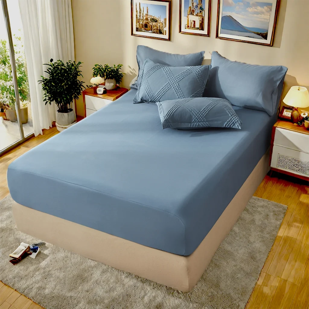 Blue bed sheet set on a bed in a bedroom with decor elements.
Quilted queen bedding set

7-piece comforter set

Brushed microfiber bedding

Ultra-soft quilt set

Lightweight comforter set

Machine washable bedding

All-season bedding set

Luxury bed set queen size

Bedding gift set

Modern bedroom decor