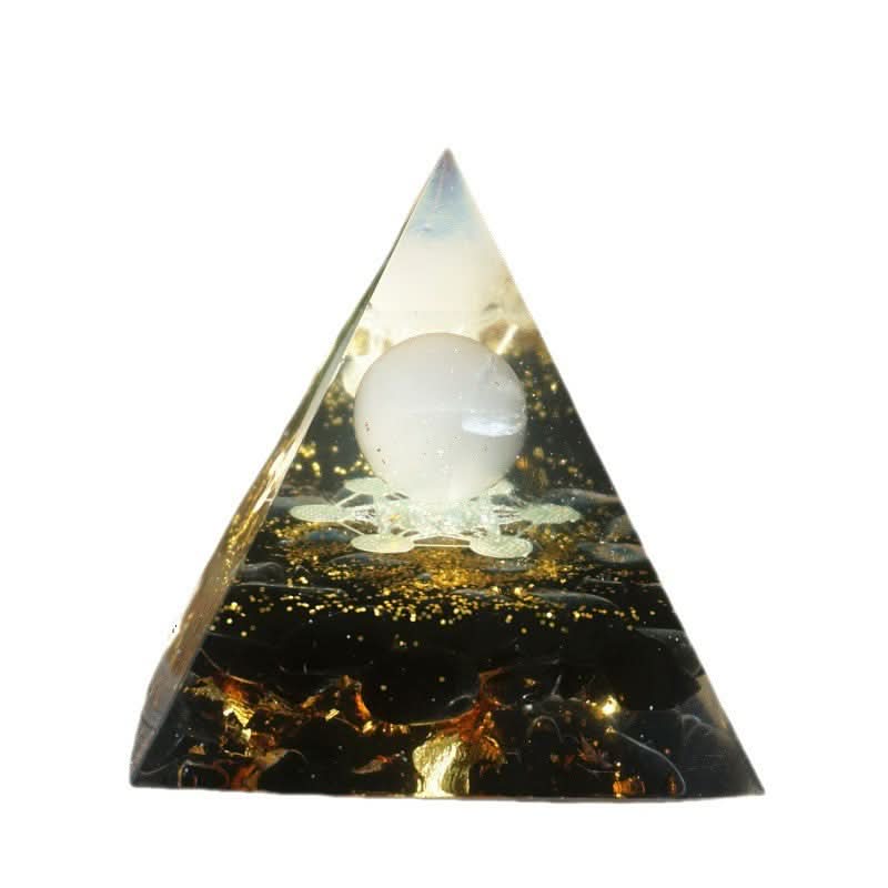 Pyramid Decoration Natural Crystal Gravel Energy Tower - M & M Global
