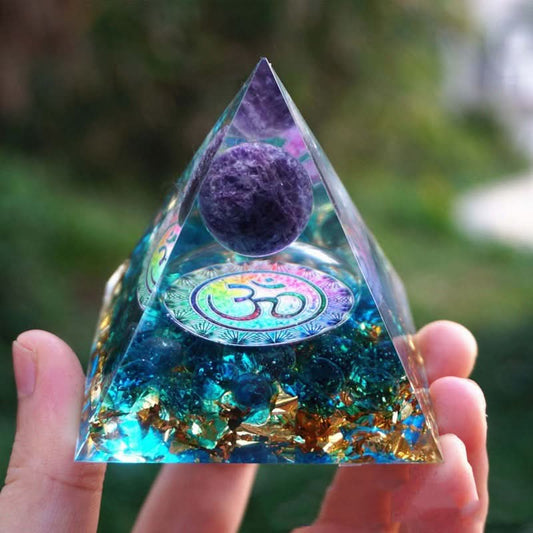 Pyramid Decoration Natural Crystal Gravel Energy Tower - M & M Global