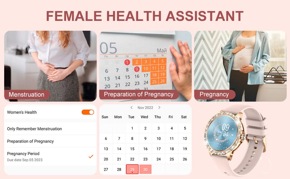 Smart Watches for Women,1.32" HD Fitness Tracker Watch with Answer/Make Call,AI Voice Control,Heart Rate/Calories/SpO2