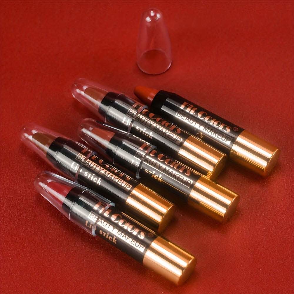 6pcs/set Creamy Long-lasting Lipstick, Matte Waterproof Non-stick Cup Automatic Lipstick Pen, Easter Holiday Party Gift - M & M Global