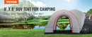 VEVOR SUV Camping Tent 8'-8' SUV Tent Attachment for Camping with Rain Layer and Carry Bag PU2000mm Double Layer Truck Tent